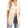 image:imagePrinStory Short Sleeve Cardigans for Women Lightweight Sheer Knit Casual Cover Up with Pockets Summer 2026 Outfit6 Apricot