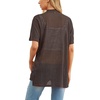 image:imagePrinStory Short Sleeve Cardigans for Women Lightweight Sheer Knit Casual Cover Up with Pockets Summer 2026 Outfit7 Coffee