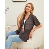 image:imagePrinStory Short Sleeve Cardigans for Women Lightweight Sheer Knit Casual Cover Up with Pockets Summer 2026 Outfit7 Coffee