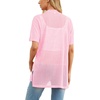 image:imagePrinStory Short Sleeve Cardigans for Women Lightweight Sheer Knit Casual Cover Up with Pockets Summer 2026 Outfit8 Rose Pink