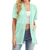 image:imagePrinStory Short Sleeve Cardigans for Women Lightweight Sheer Knit Casual Cover Up with Pockets Summer 2026 Outfit9 Mint