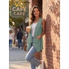 image:imagePrinStory Sleeveless Vest for Women Summer Lightweight Casual Open Front Irregular Hem Cardigans with Pockets S3XLHaze Blue