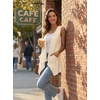 image:imagePrinStory Sleeveless Vest for Women Summer Lightweight Casual Open Front Irregular Hem Cardigans with Pockets S3XLLight Apricot