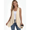 image:imagePrinStory Sleeveless Vest for Women Summer Lightweight Casual Open Front Irregular Hem Cardigans with Pockets S3XLLight Apricot