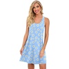 image:imagePrinStory Women Sleeveless Nightgowns Racerback Sleepdress Cotton Sleepwear for WomenA01 Fp Daisy Blue