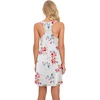 image:imagePrinStory Women Sleeveless Nightgowns Racerback Sleepdress Cotton Sleepwear for WomenA07 Fp White