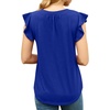 image:imagePrinStory Women Summer Tunic Tops Casual V Neck Ruffle Short Sleeve Knit Shirts Blouse