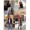 image:imagePrinStory Womens Cardigan Sweaters Long Sleeve Casual Button Down VNeck Open Front Hollow Lightweight Knit Clothes 202601black