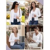 image:imagePrinStory Womens Cardigan Sweaters Long Sleeve Casual Button Down VNeck Open Front Hollow Lightweight Knit Clothes 202602white