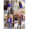 image:imagePrinStory Womens Cardigan Sweaters Long Sleeve Casual Button Down VNeck Open Front Hollow Lightweight Knit Clothes 202606royal Blue