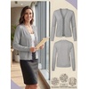 image:imagePrinStory Womens Cardigan Sweaters Long Sleeve Casual Button Down VNeck Open Front Hollow Lightweight Knit Clothes 202607light Gray