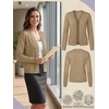 image:imagePrinStory Womens Cardigan Sweaters Long Sleeve Casual Button Down VNeck Open Front Hollow Lightweight Knit Clothes 202608khaki