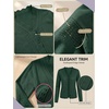 image:imagePrinStory Womens Cardigan Sweaters Long Sleeve Casual Button Down VNeck Open Front Hollow Lightweight Knit Clothes 202609dark Green