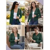 image:imagePrinStory Womens Cardigan Sweaters Long Sleeve Casual Button Down VNeck Open Front Hollow Lightweight Knit Clothes 202609dark Green
