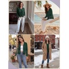 image:imagePrinStory Womens Cardigan Sweaters Long Sleeve Casual Button Down VNeck Open Front Hollow Lightweight Knit Clothes 202609dark Green