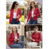 image:imagePrinStory Womens Cardigan Sweaters Long Sleeve Casual Button Down VNeck Open Front Hollow Lightweight Knit Clothes 202610red