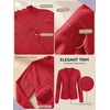 image:imagePrinStory Womens Cardigan Sweaters Long Sleeve Casual Button Down VNeck Open Front Hollow Lightweight Knit Clothes 202610red