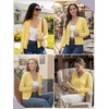 image:imagePrinStory Womens Cardigan Sweaters Long Sleeve Casual Button Down VNeck Open Front Hollow Lightweight Knit Clothes 202612cheese Yellow