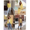 image:imagePrinStory Womens Cardigan Sweaters Long Sleeve Casual Button Down VNeck Open Front Hollow Lightweight Knit Clothes 202612cheese Yellow