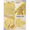 image:imagePrinStory Womens Cardigan Sweaters Long Sleeve Casual Button Down VNeck Open Front Hollow Lightweight Knit Clothes 202612cheese Yellow