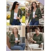 image:imagePrinStory Womens Cardigan Sweaters Long Sleeve Casual Button Down VNeck Open Front Hollow Lightweight Knit Clothes 202613army Green