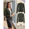 image:imagePrinStory Womens Cardigan Sweaters Long Sleeve Casual Button Down VNeck Open Front Hollow Lightweight Knit Clothes 202613army Green