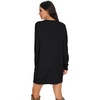 image:imagePrinStory Womens Casual Sweater Dresses Fall Winter Crewneck Loose Fit Pullover Tunic Dress with Side Pockets for Work S4XLA00black