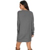 image:imagePrinStory Womens Casual Sweater Dresses Fall Winter Crewneck Loose Fit Pullover Tunic Dress with Side Pockets for Work S4XLA04dark Gray