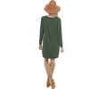 image:imagePrinStory Womens Casual Sweater Dresses Fall Winter Crewneck Loose Fit Pullover Tunic Dress with Side Pockets for Work S4XLA05fp Vg Green