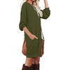 image:imagePrinStory Womens Casual Sweater Dresses Fall Winter Crewneck Loose Fit Pullover Tunic Dress with Side Pockets for Work S4XLA10army Green
