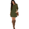 image:imagePrinStory Womens Casual Sweater Dresses Fall Winter Crewneck Loose Fit Pullover Tunic Dress with Side Pockets for Work S4XLA10army Green