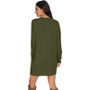 image:imagePrinStory Womens Casual Sweater Dresses Fall Winter Crewneck Loose Fit Pullover Tunic Dress with Side Pockets for Work S4XLA10army Green