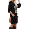 image:imagePrinStory Womens Casual Sweater Dresses Fall Winter Crewneck Loose Fit Pullover Tunic Dress with Side Pockets for Work S4XLA30black Square Flower