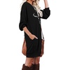 image:imagePrinStory Womens Casual Sweater Dresses Fall Winter Crewneck Loose Fit Pullover Tunic Dress with Side Pockets for Work S4XLA31black Oxhead