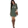 image:imagePrinStory Womens Casual Sweater Dresses Fall Winter Crewneck Loose Fit Pullover Tunic Dress with Side Pockets for Work S4XLA32green Black Sheep
