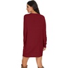 image:imagePrinStory Womens Casual Sweater Dresses Fall Winter Crewneck Loose Fit Pullover Tunic Dress with Side Pockets for Work S4XLA33wr Christmas Tree