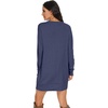 image:imagePrinStory Womens Casual Sweater Dresses Fall Winter Crewneck Loose Fit Pullover Tunic Dress with Side Pockets for Work S4XLA34bluesquare Flower