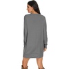 image:imagePrinStory Womens Casual Sweater Dresses Fall Winter Crewneck Loose Fit Pullover Tunic Dress with Side Pockets for Work S4XLA35grayblack Sheep
