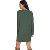 image:imagePrinStory Womens Casual Sweater Dresses Fall Winter Crewneck Loose Fit Pullover Tunic Dress with Side Pockets for Work S4XLA36green Sunset Oxhead
