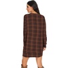 image:imagePrinStory Womens Casual Sweater Dresses Fall Winter Crewneck Loose Fit Pullover Tunic Dress with Side Pockets for Work S4XLA43brown Black Plaid