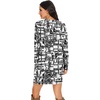 image:imagePrinStory Womens Casual Sweater Dresses Fall Winter Crewneck Loose Fit Pullover Tunic Dress with Side Pockets for Work S4XLA44gray Crack