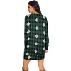 image:imagePrinStory Womens Casual Sweater Dresses Fall Winter Crewneck Loose Fit Pullover Tunic Dress with Side Pockets for Work S4XLA45blue Green Diamond