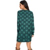 image:imagePrinStory Womens Casual Sweater Dresses Fall Winter Crewneck Loose Fit Pullover Tunic Dress with Side Pockets for Work S4XLA46blue Green Flower