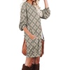 image:imagePrinStory Womens Casual Sweater Dresses Fall Winter Crewneck Loose Fit Pullover Tunic Dress with Side Pockets for Work S4XLA47khaki Diamond