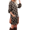 image:imagePrinStory Womens Casual Sweater Dresses Fall Winter Crewneck Loose Fit Pullover Tunic Dress with Side Pockets for Work S4XLA48dark Brown Diamond