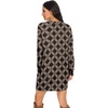 image:imagePrinStory Womens Casual Sweater Dresses Fall Winter Crewneck Loose Fit Pullover Tunic Dress with Side Pockets for Work S4XLA48dark Brown Diamond