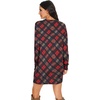 image:imagePrinStory Womens Casual Sweater Dresses Fall Winter Crewneck Loose Fit Pullover Tunic Dress with Side Pockets for Work S4XLA49red Black Diamond
