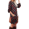 image:imagePrinStory Womens Casual Sweater Dresses Fall Winter Crewneck Loose Fit Pullover Tunic Dress with Side Pockets for Work S4XLA49red Black Diamond