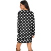 image:imagePrinStory Womens Casual Sweater Dresses Fall Winter Crewneck Loose Fit Pullover Tunic Dress with Side Pockets for Work S4XLA51black White Dot