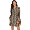 image:imagePrinStory Womens Casual Sweater Dresses Fall Winter Crewneck Loose Fit Pullover Tunic Dress with Side Pockets for Work S4XLA52black Khaki Heart